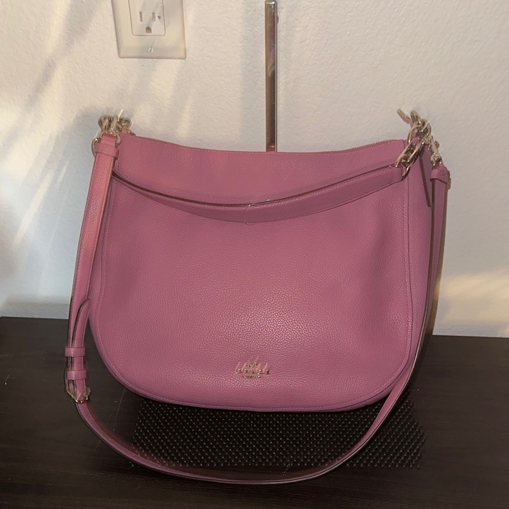 Coach Lilac Leather Shoulder Bag